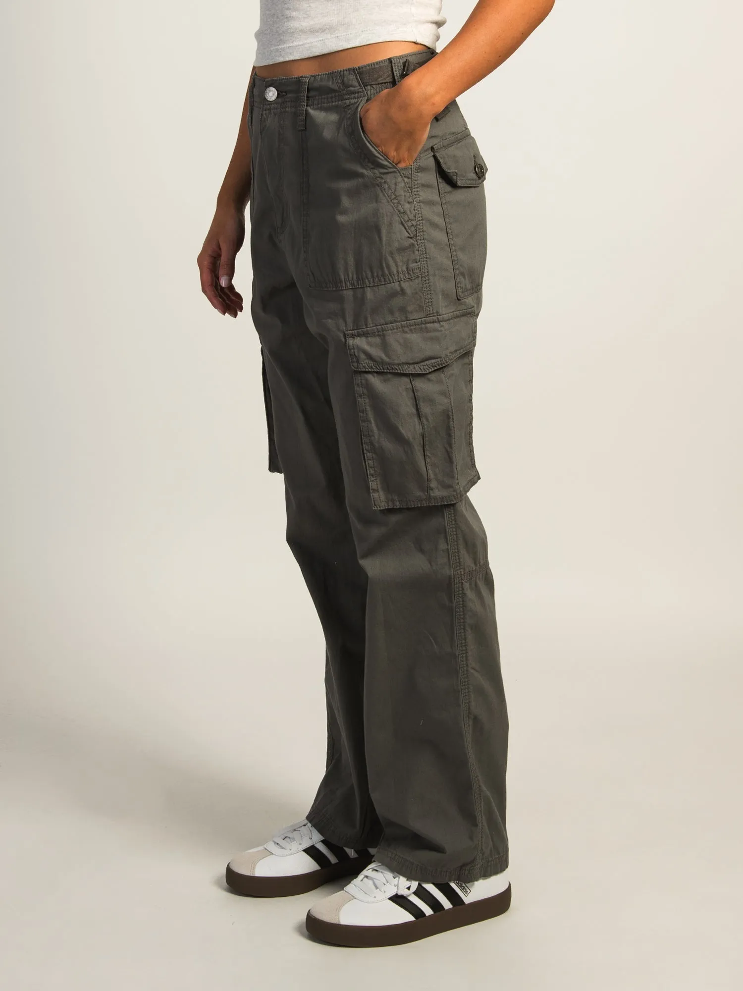 HARLOW PAIGE CARGO PANT - CHARCOAL