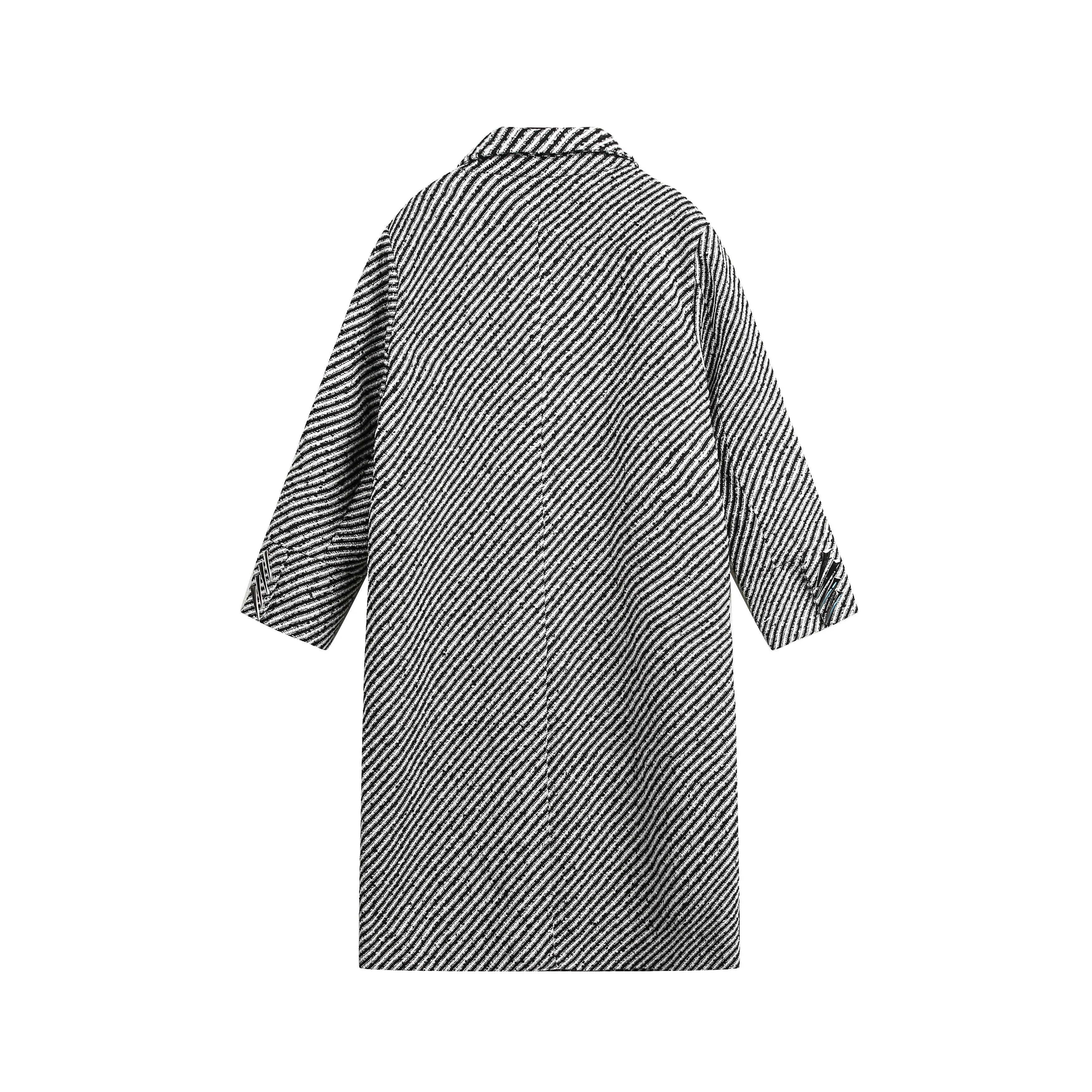 Herringbone Oversized Wool Coat