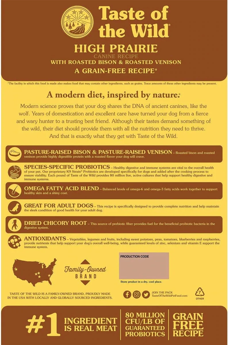 High Prairie with Bison & Roasted Venison Dry Dog Food