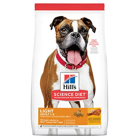 Hill's Science Diet Adult Light Dry Dog Food 12kg