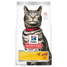 Hill's Science Diet Adult Urinary Hairball Control Dry Cat Food Chicken