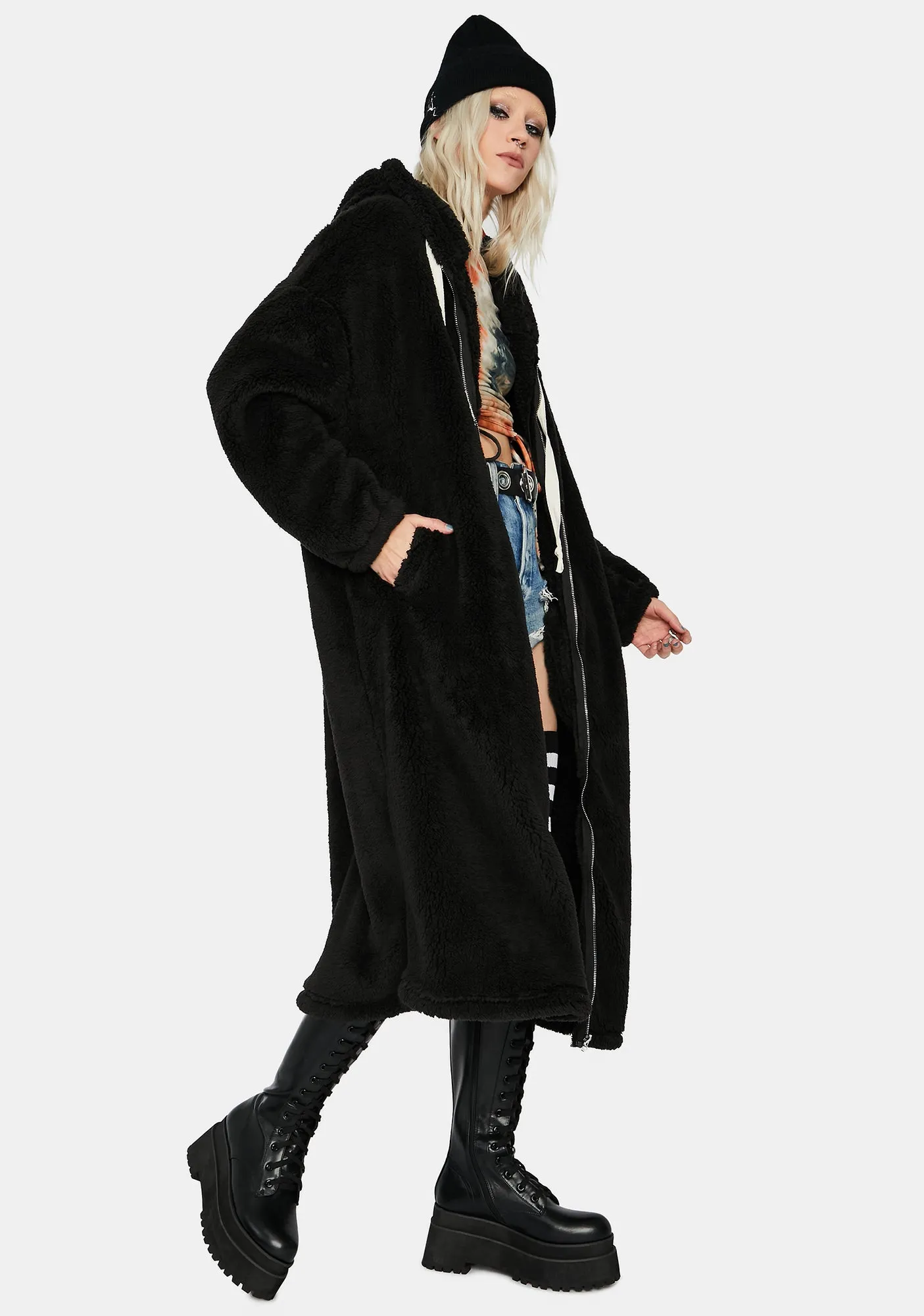 Hyped Up Longline Teddy Coat