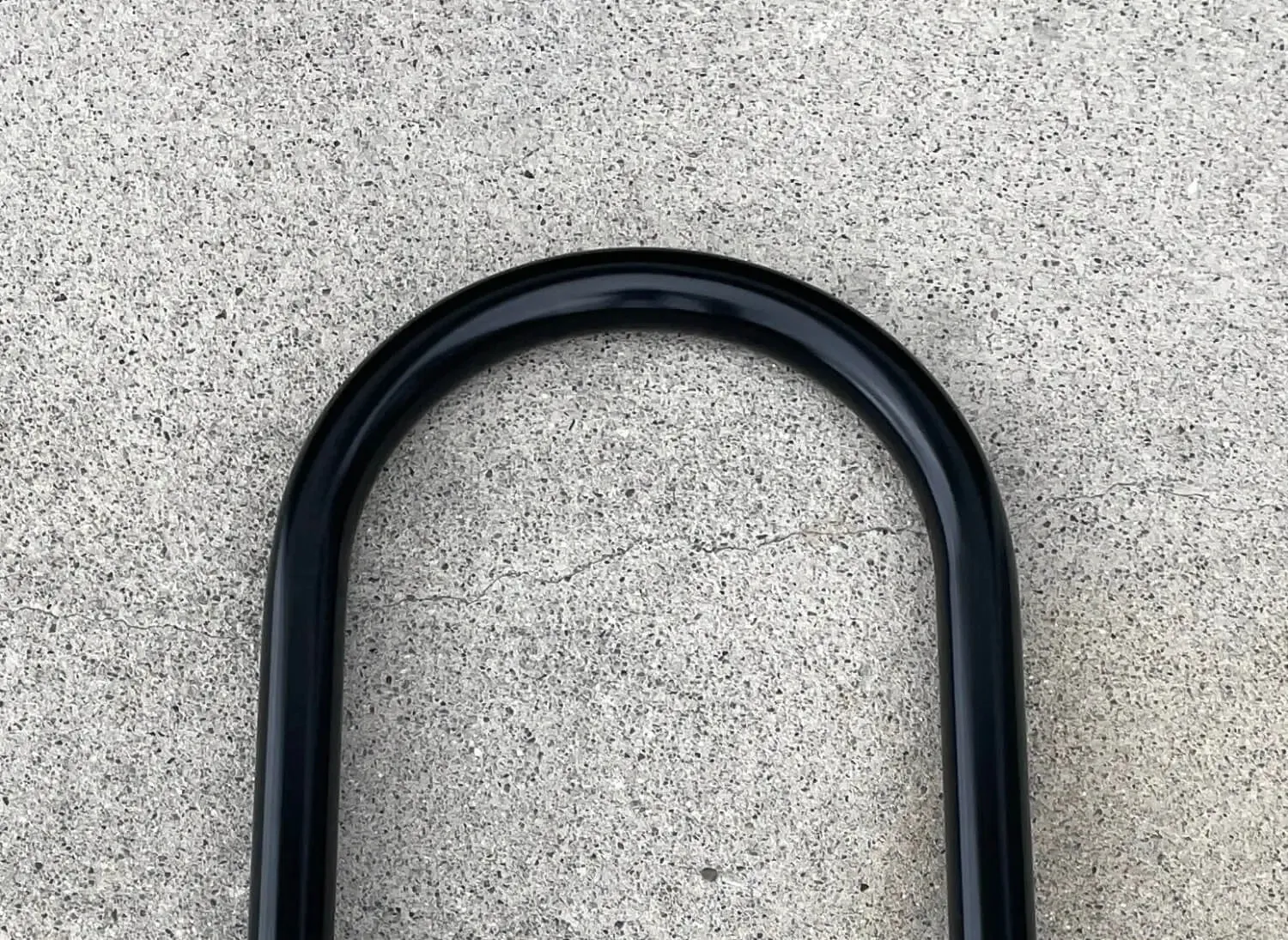 In Ground Bike Rack | U Shaped, Commercial, Outdoor, 1 Loop, Galvanized Steel | Black, 14.5" x 34"