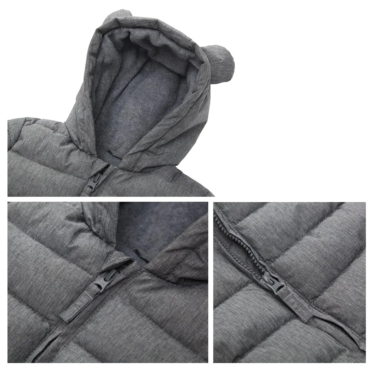 Infant Boys' Fleece Hooded Puffer Jacket