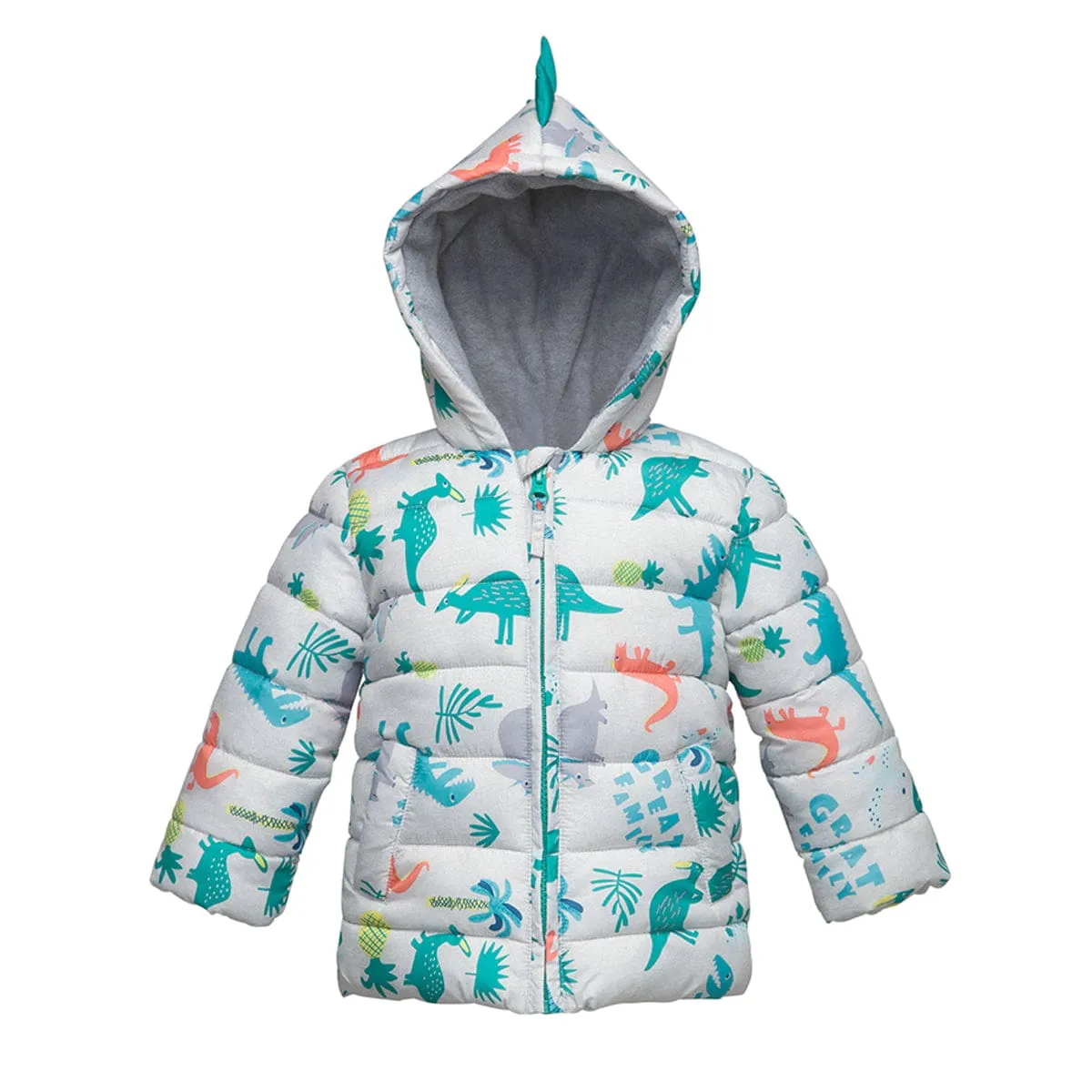 Infant Boys' Fleece Hooded Puffer Jacket