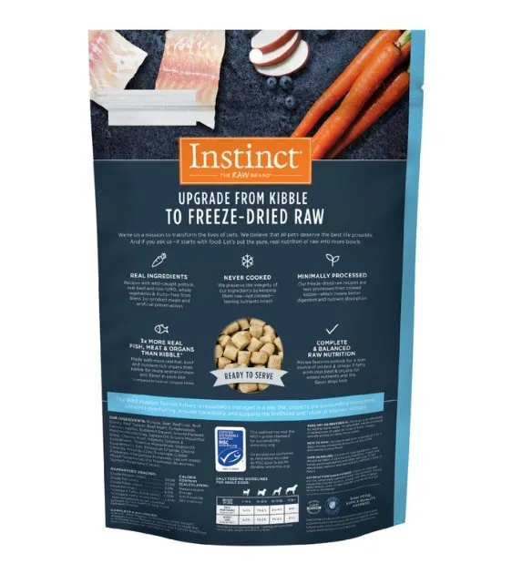 Instinct Freeze-Dried Raw Meals Grain-Free Wild-Caught Alaskan Pollock Recipe Dog Food