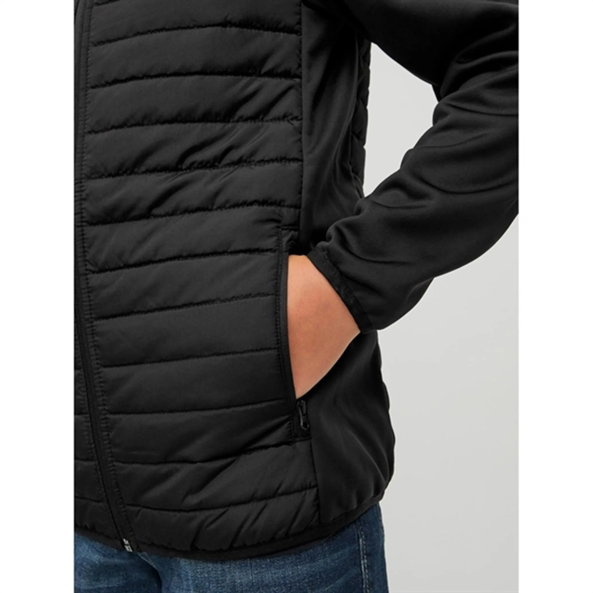 Jack & Jones Junior Black Multi Quilted Transitional Jacket Noos