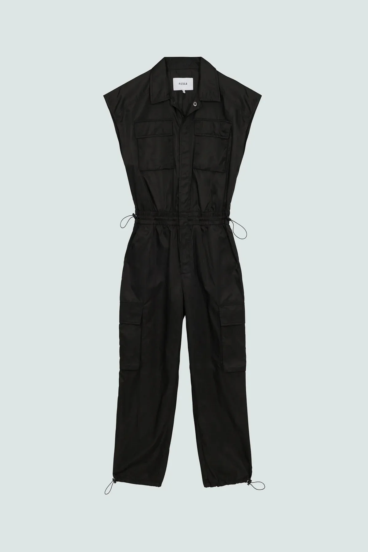 Jade Lightweight Cargo Jumpsuit | Black