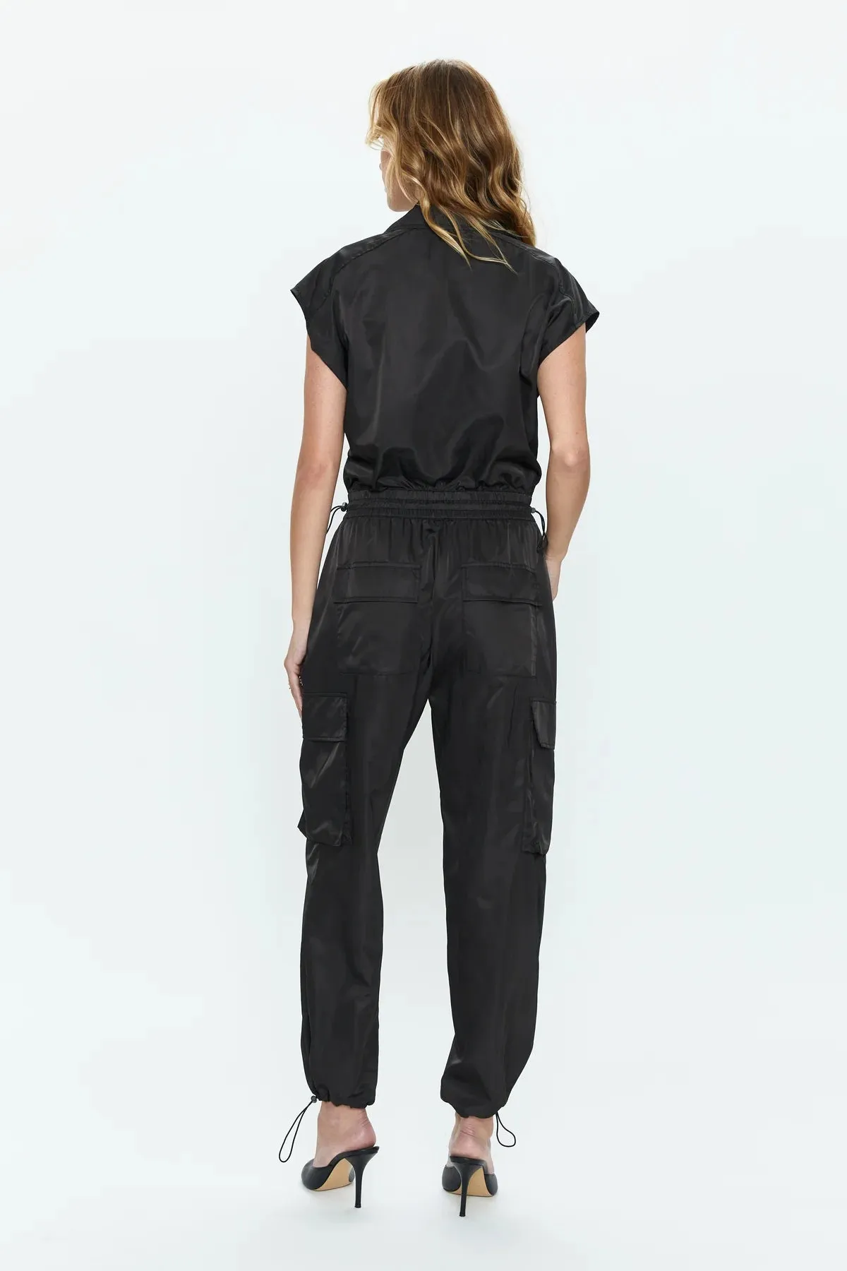 Jade Lightweight Cargo Jumpsuit | Black