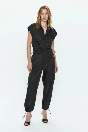 Jade Lightweight Cargo Jumpsuit | Black