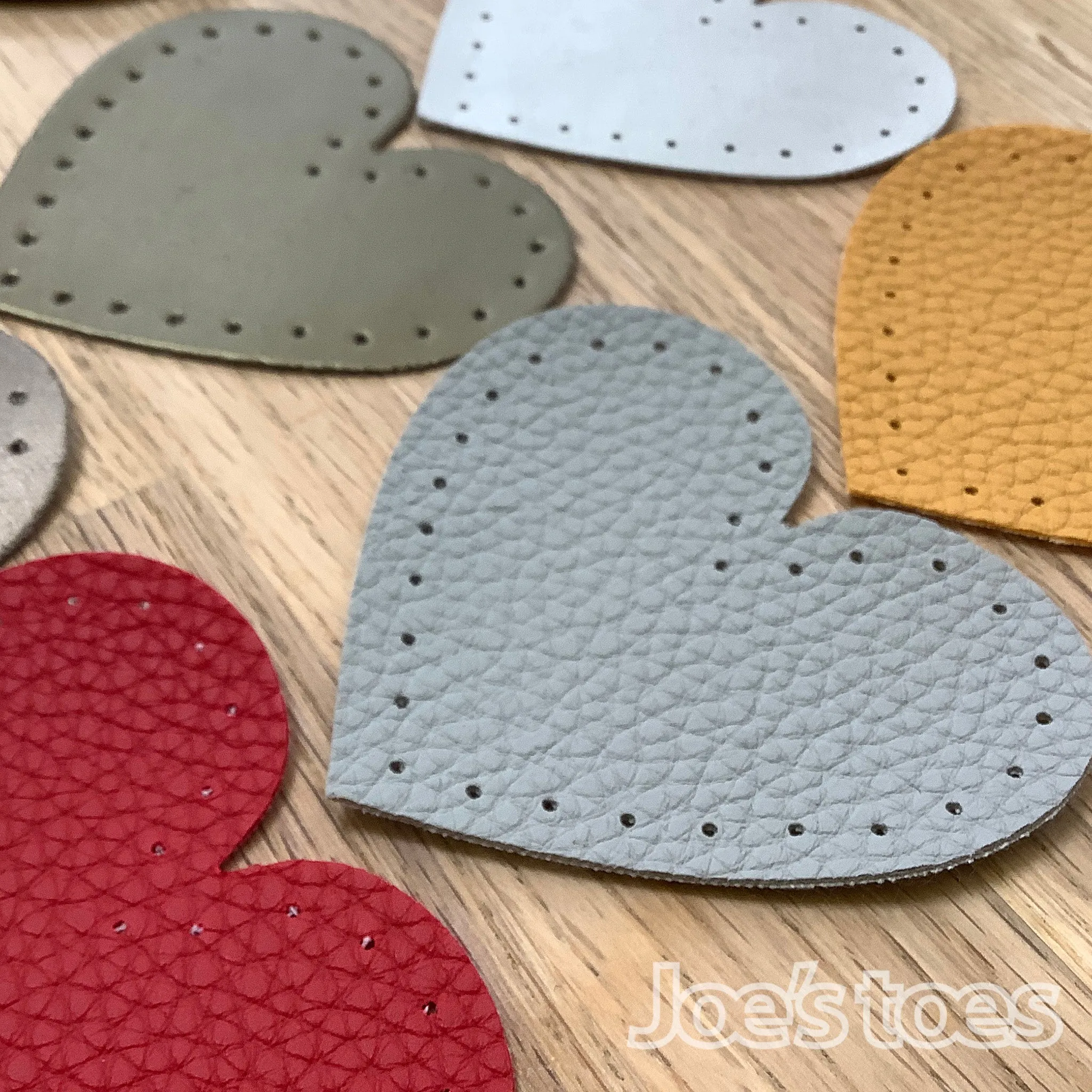 Joe's Toes Heart Shape Sew On Patches