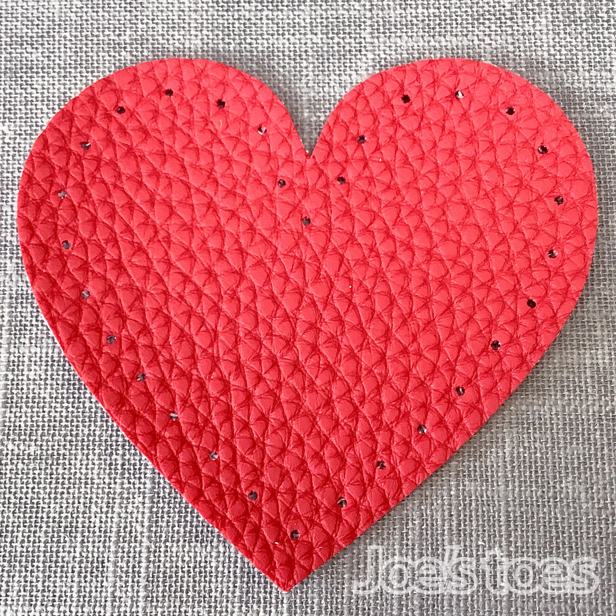 Joe's Toes Heart Shape Sew On Patches