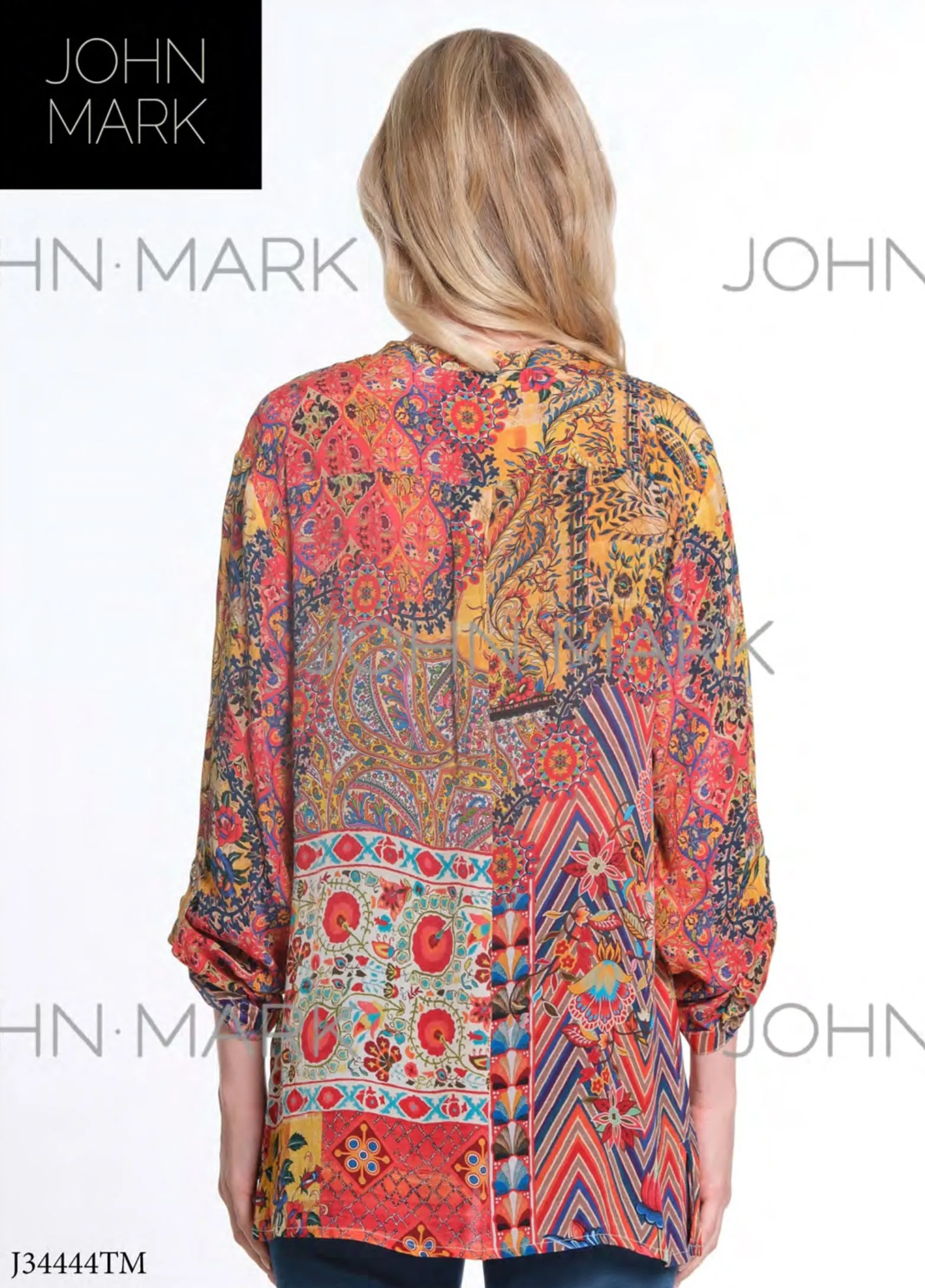 John Mark Embroidered Button Up Tunic