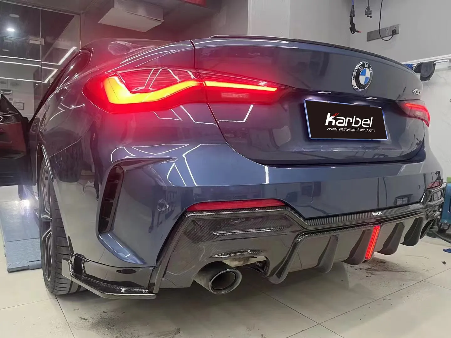 Karbel Carbon Dry Carbon Fiber Rear Diffuser For BMW 4 Series G22 G23 430i M440i 2020-ON