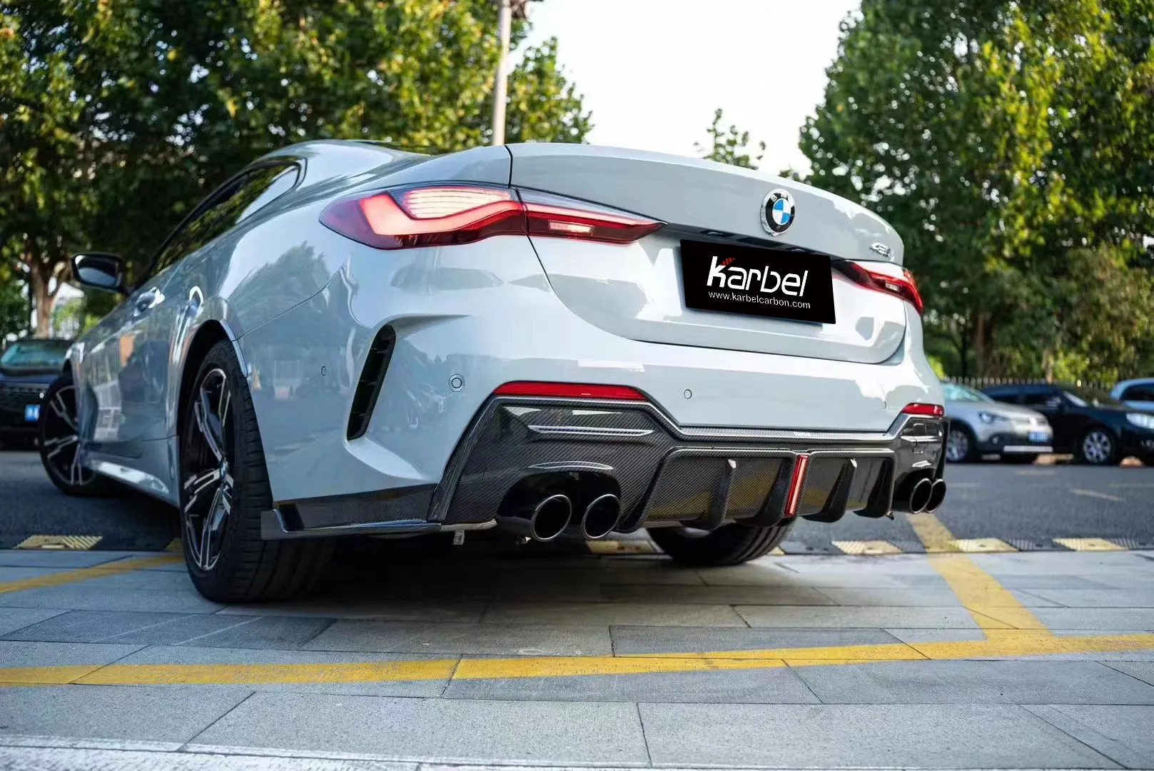 Karbel Carbon Dry Carbon Fiber Rear Diffuser For BMW 4 Series G22 G23 430i M440i 2020-ON