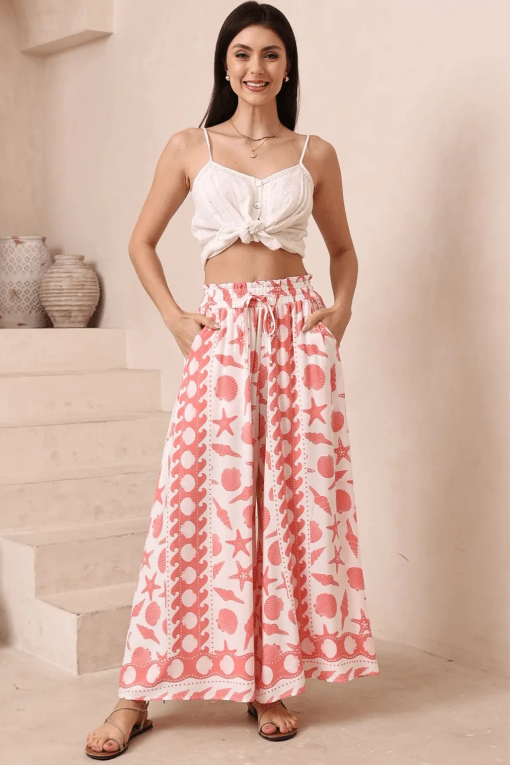 Kismet Wide Leg Pants - Seaside