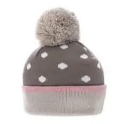 Knitted Spot Pom Pom Hat