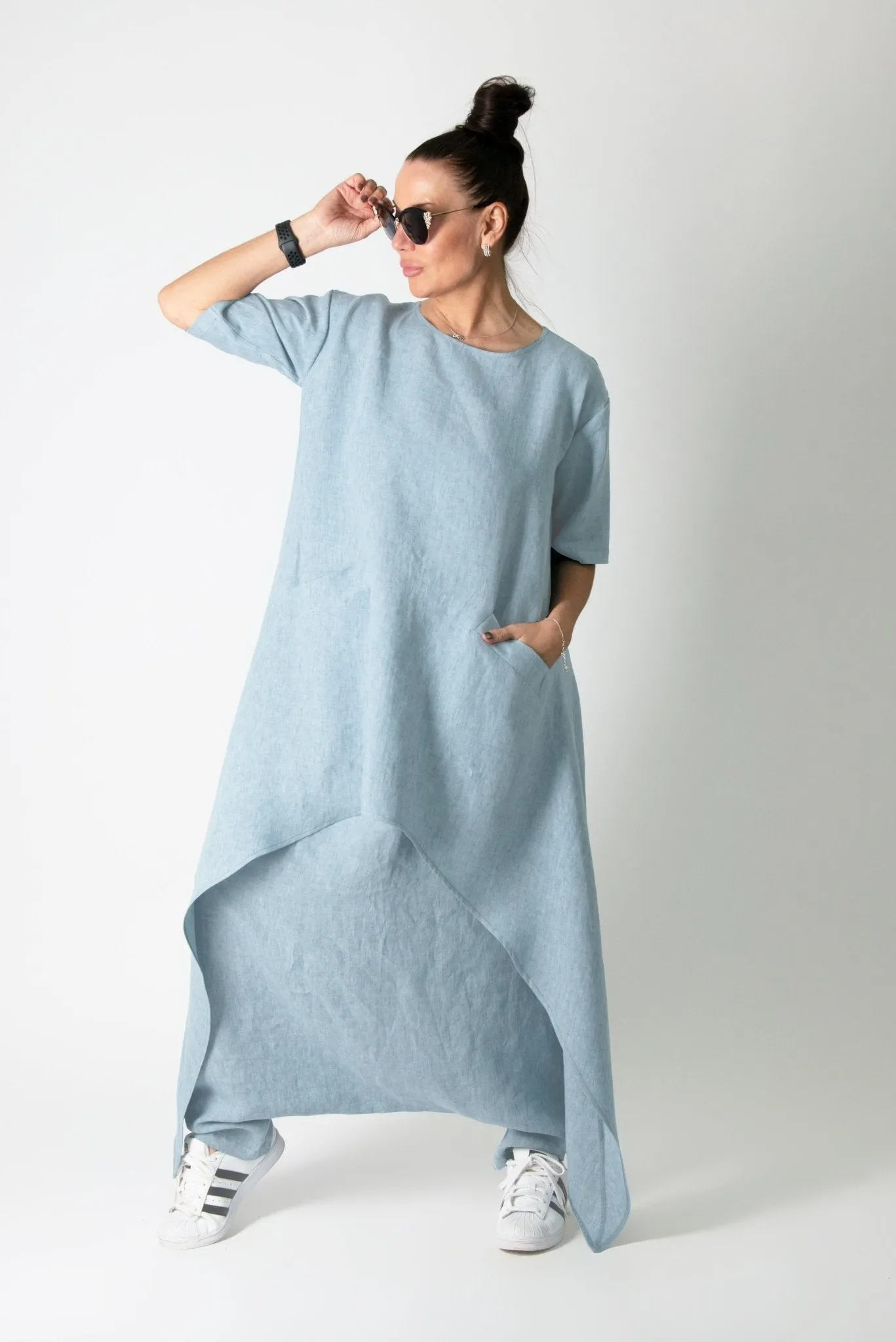 LAUREN Linen Long Tunic