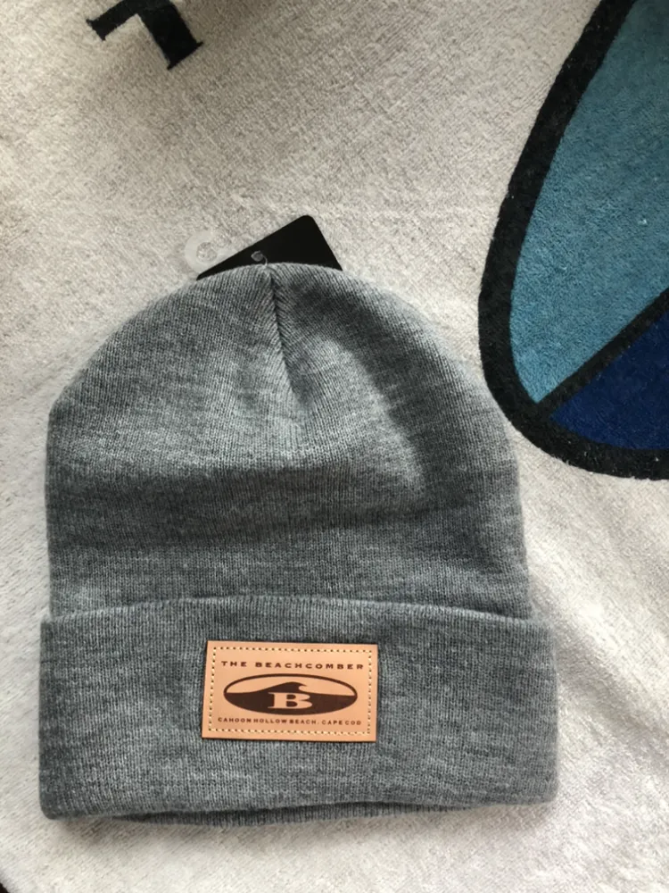 Leather Patch Beanies