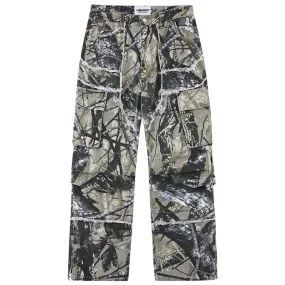 Lemandik Camouflage Cargo Pants Multi Pockets