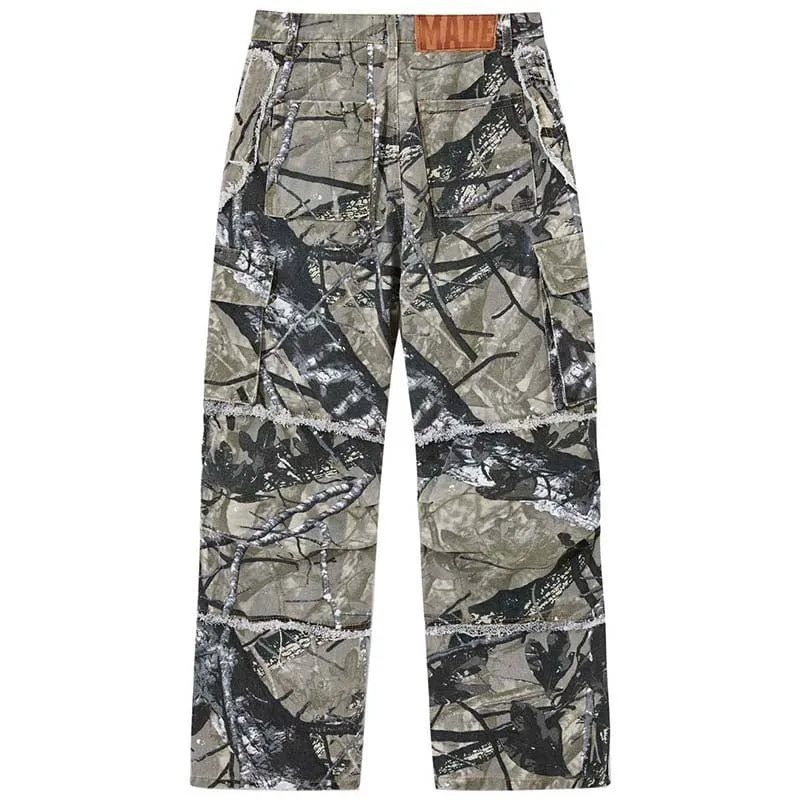 Lemandik Camouflage Cargo Pants Multi Pockets