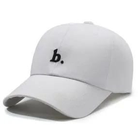 Letter B Soft Top All-match Casual Curved Brim Face-looking Little Girl Peaked Cap