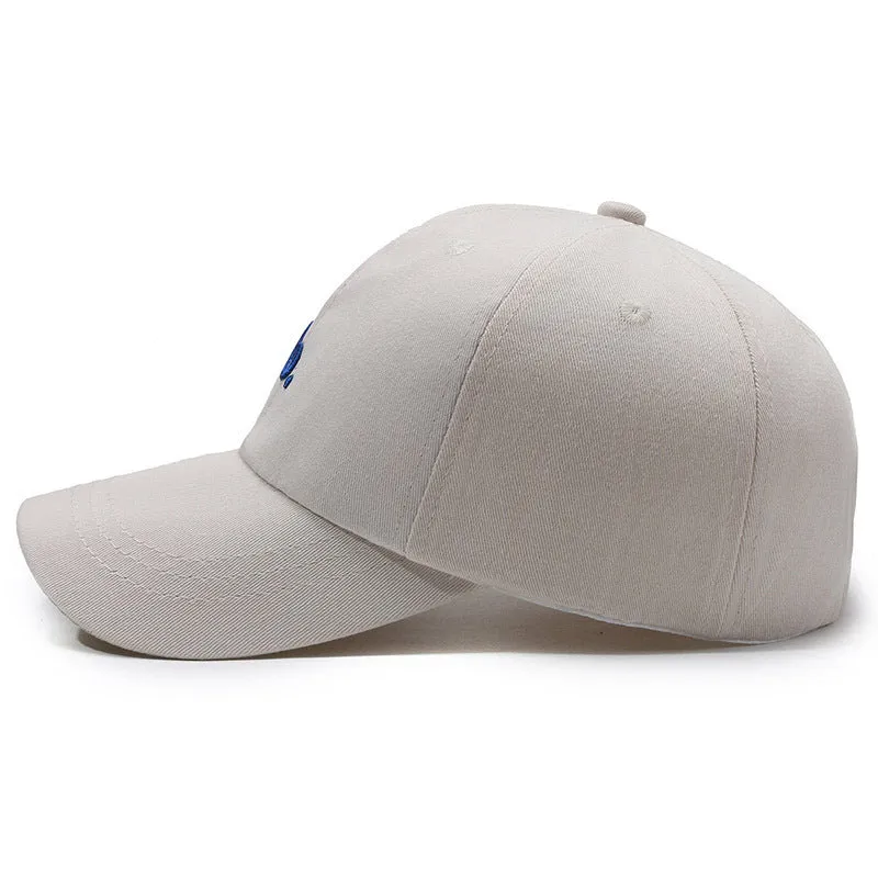 Letter B Soft Top All-match Casual Curved Brim Face-looking Little Girl Peaked Cap