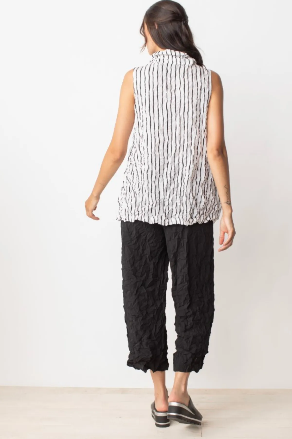 LIV by Habitat Crimped Crepe Split Collar Tank Tunic