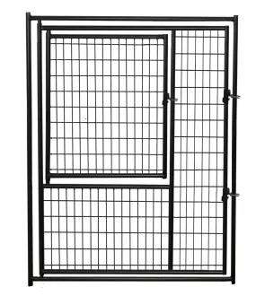 Lucky Dog 6'H x 5'W Black Welded Wire Modular Gate in Gate