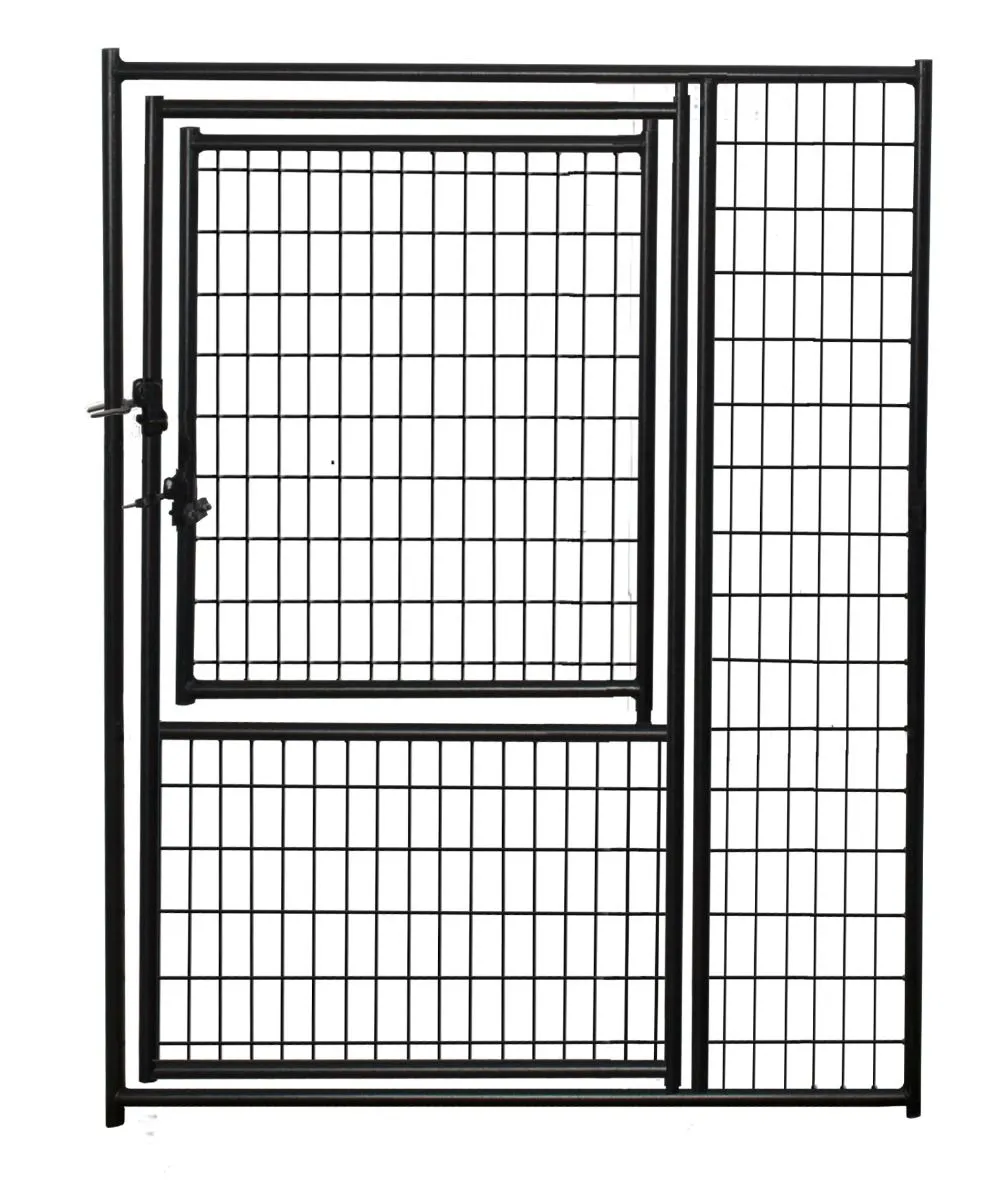 Lucky Dog 6'H x 5'W Black Welded Wire Modular Gate in Gate