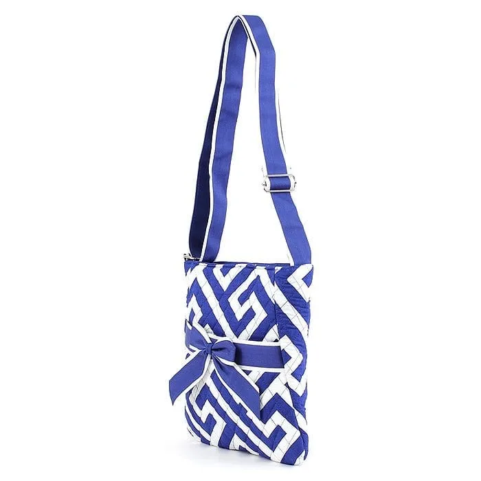 MA501 Quilted Maze Print Crossbody Bag