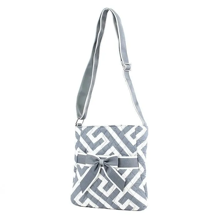 MA501 Quilted Maze Print Crossbody Bag