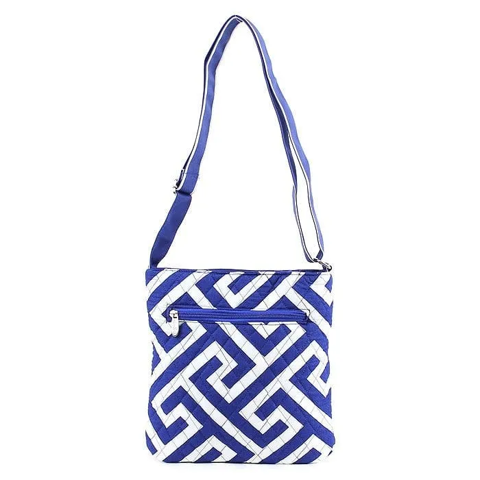 MA501 Quilted Maze Print Crossbody Bag