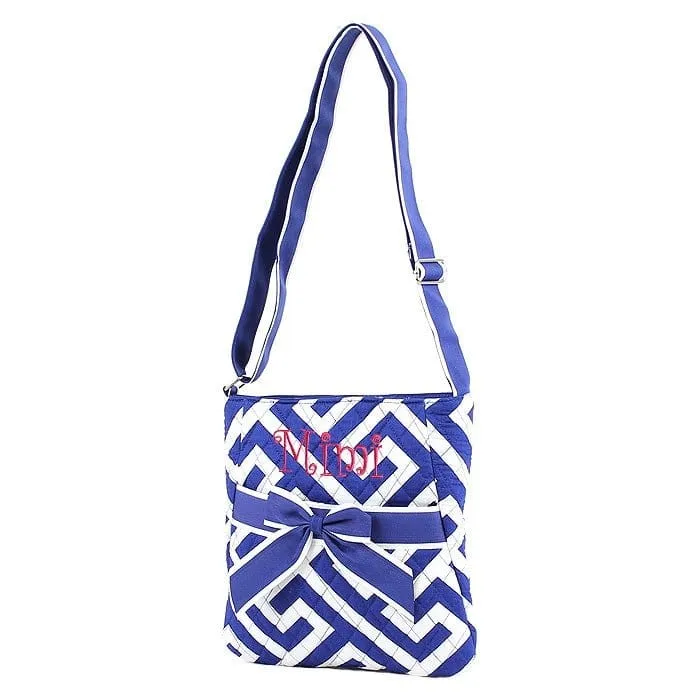 MA501 Quilted Maze Print Crossbody Bag