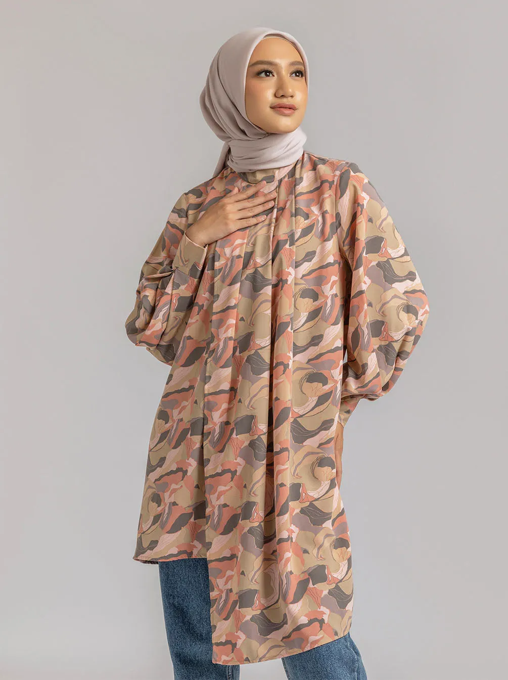 MAGGY BREASTFEEDING TUNIC ROSE WOOD