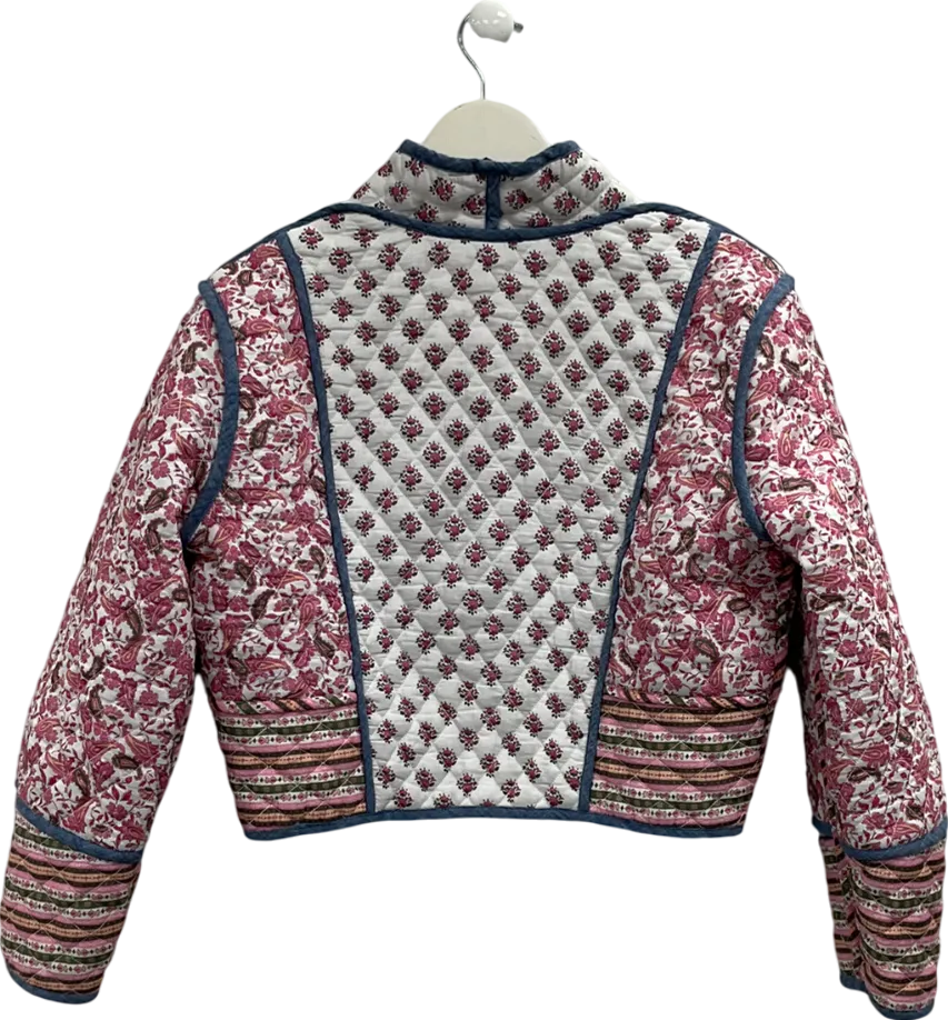 MANGO Pink Reversible Quilted Jacket UK S