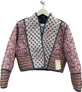 MANGO Pink Reversible Quilted Jacket UK S