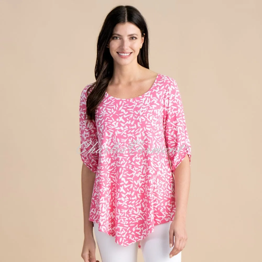 Marble Tunic Top - Style 6954-194 (Pink / White)