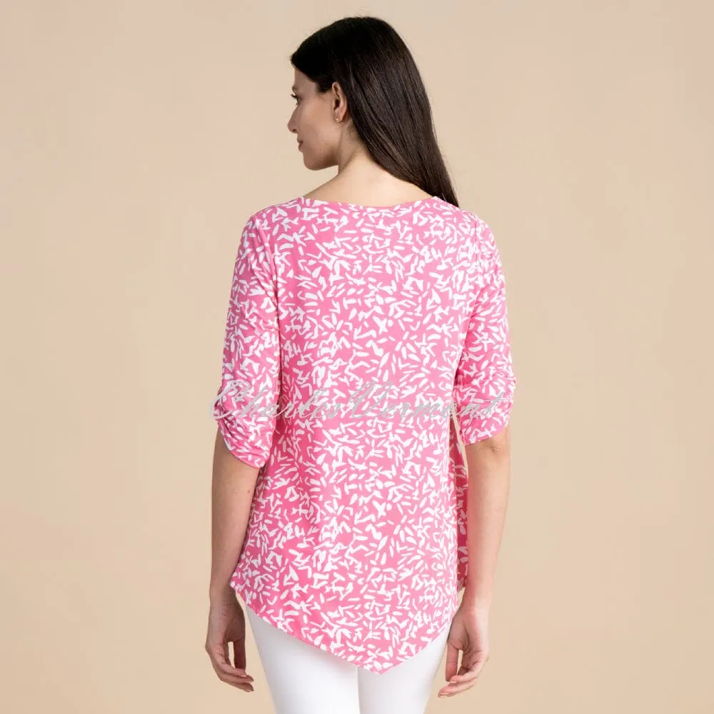 Marble Tunic Top - Style 6954-194 (Pink / White)