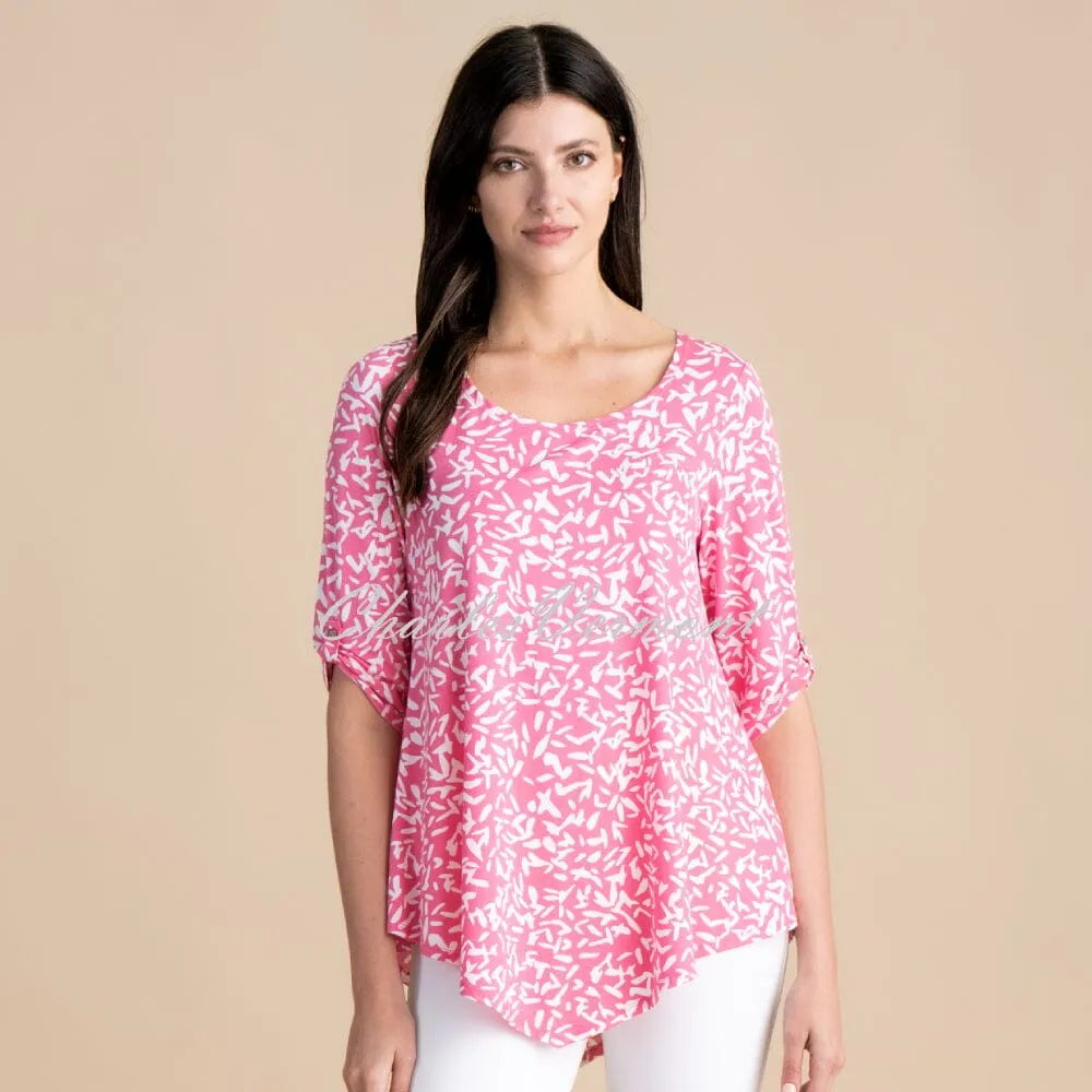 Marble Tunic Top - Style 6954-194 (Pink / White)