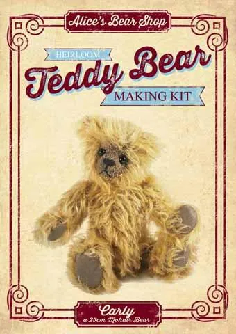 Mohair Teddy Bear Making Kit - Carly 25cm Bear