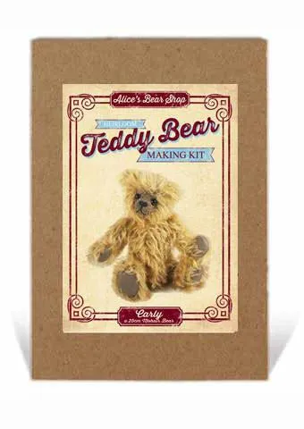 Mohair Teddy Bear Making Kit - Carly 25cm Bear