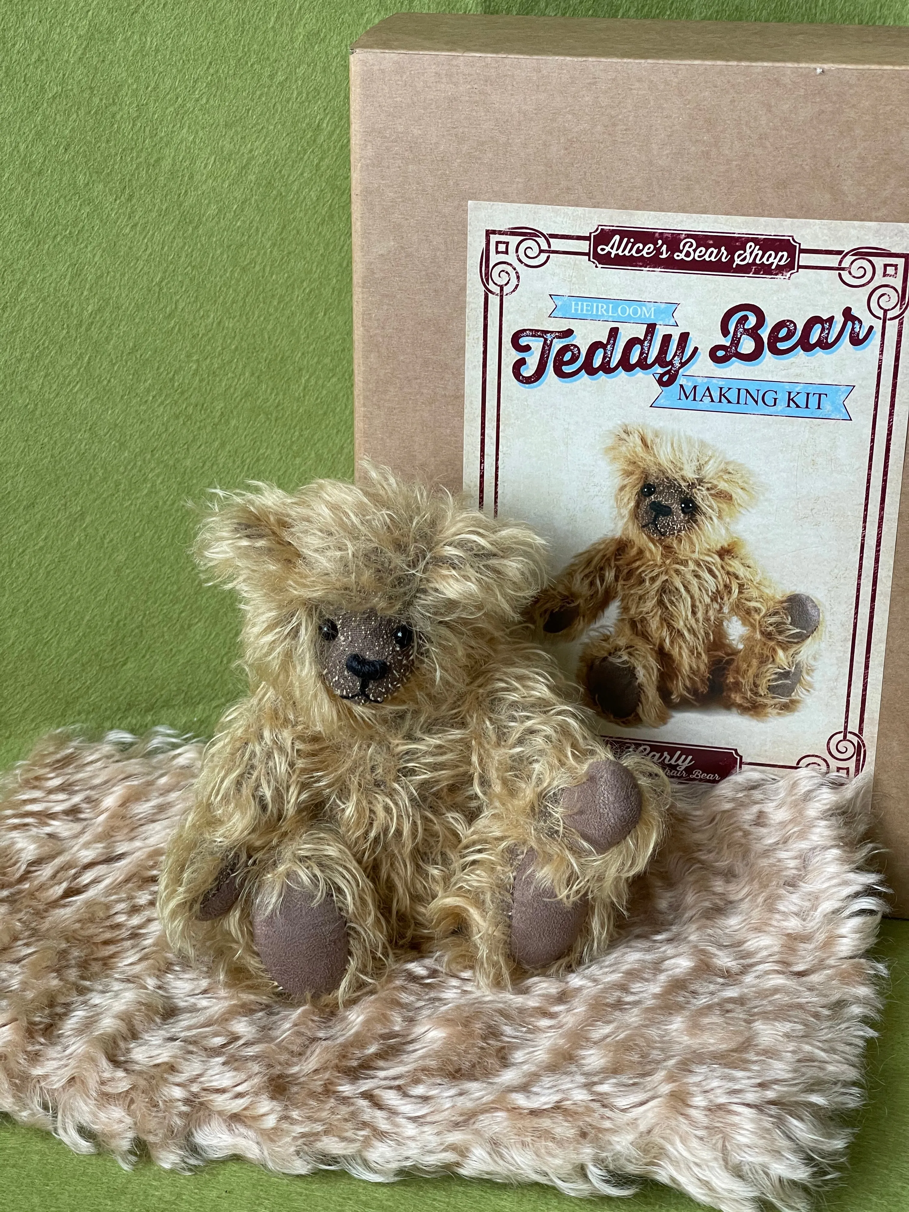 Mohair Teddy Bear Making Kit - Carly 25cm Bear