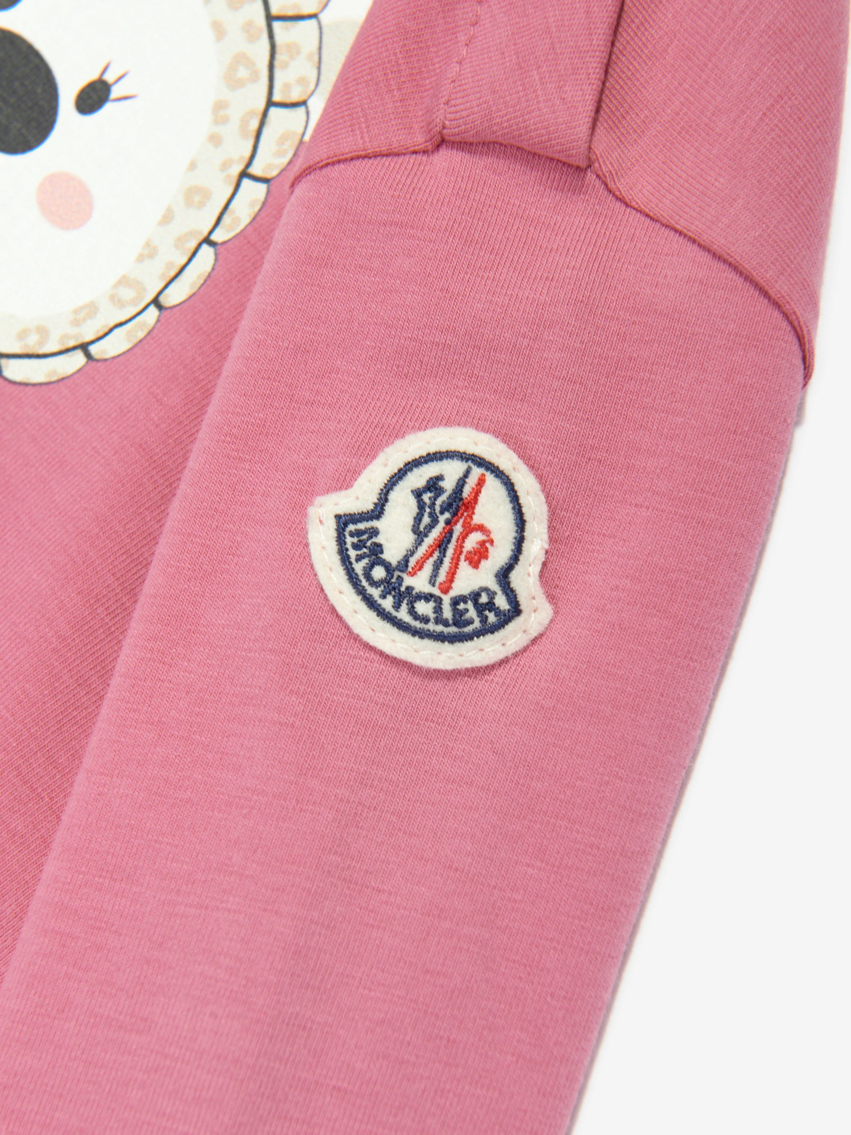 Moncler Enfant Baby Girls Long Sleeve Bear T-Shirt in Pink