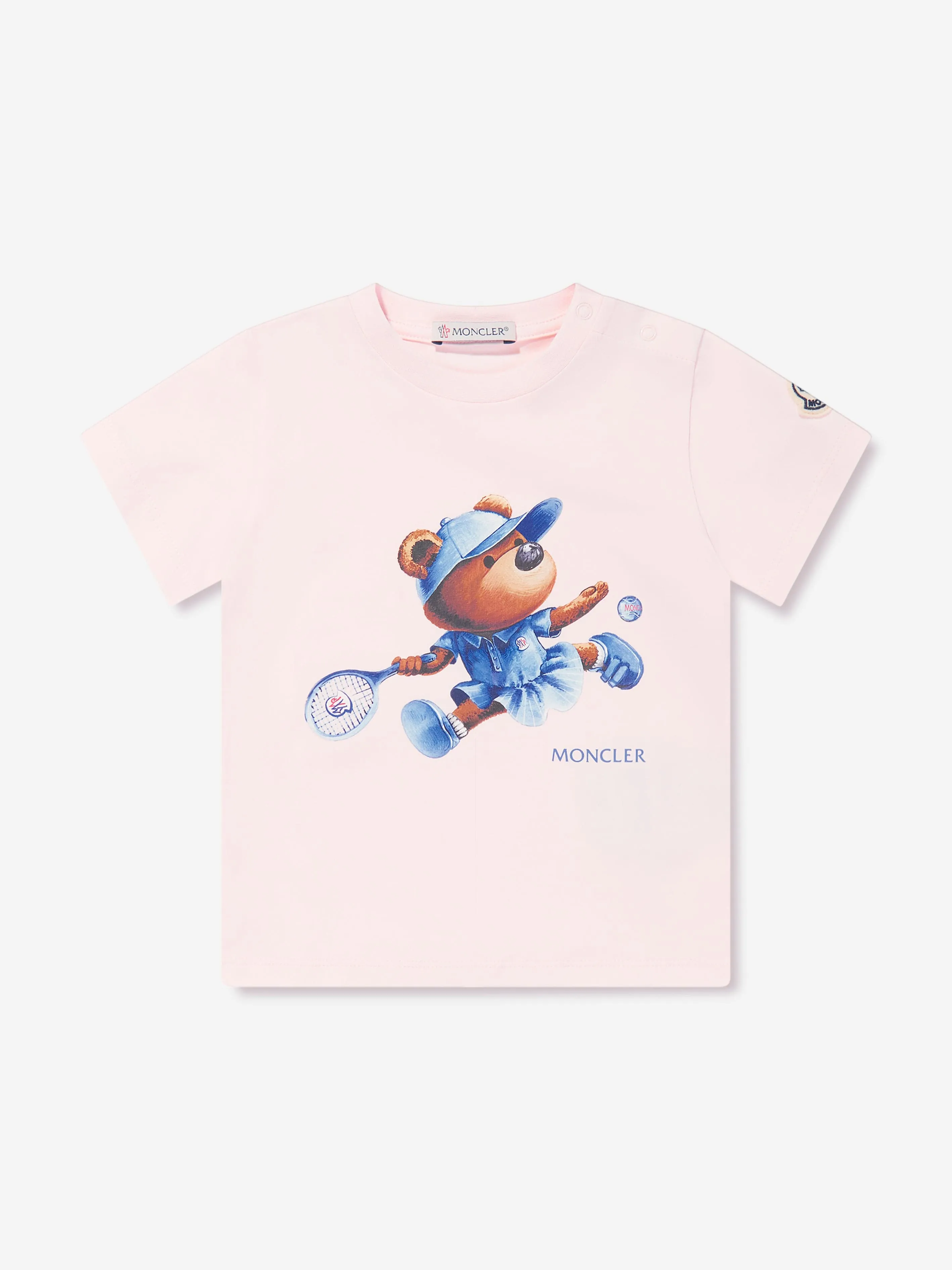 Moncler Enfant Baby Girls Tennis Bear T-Shirt in Pink