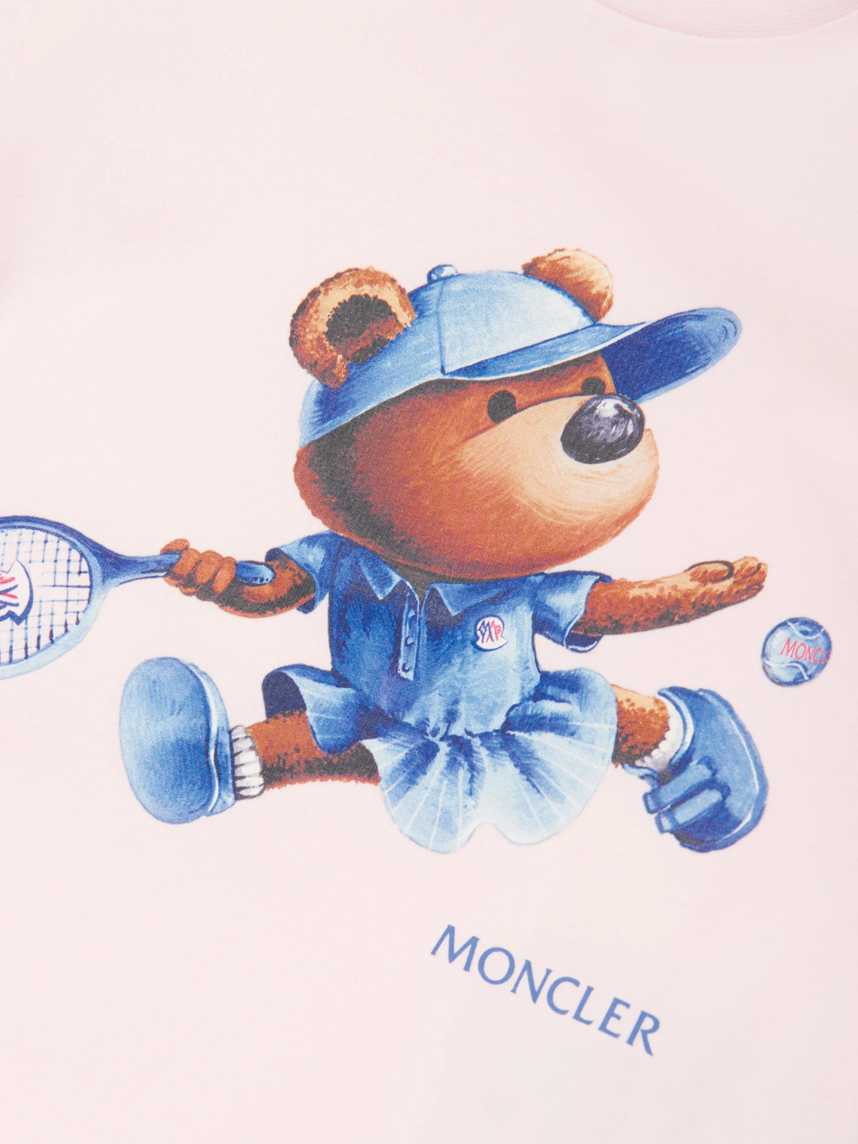 Moncler Enfant Baby Girls Tennis Bear T-Shirt in Pink