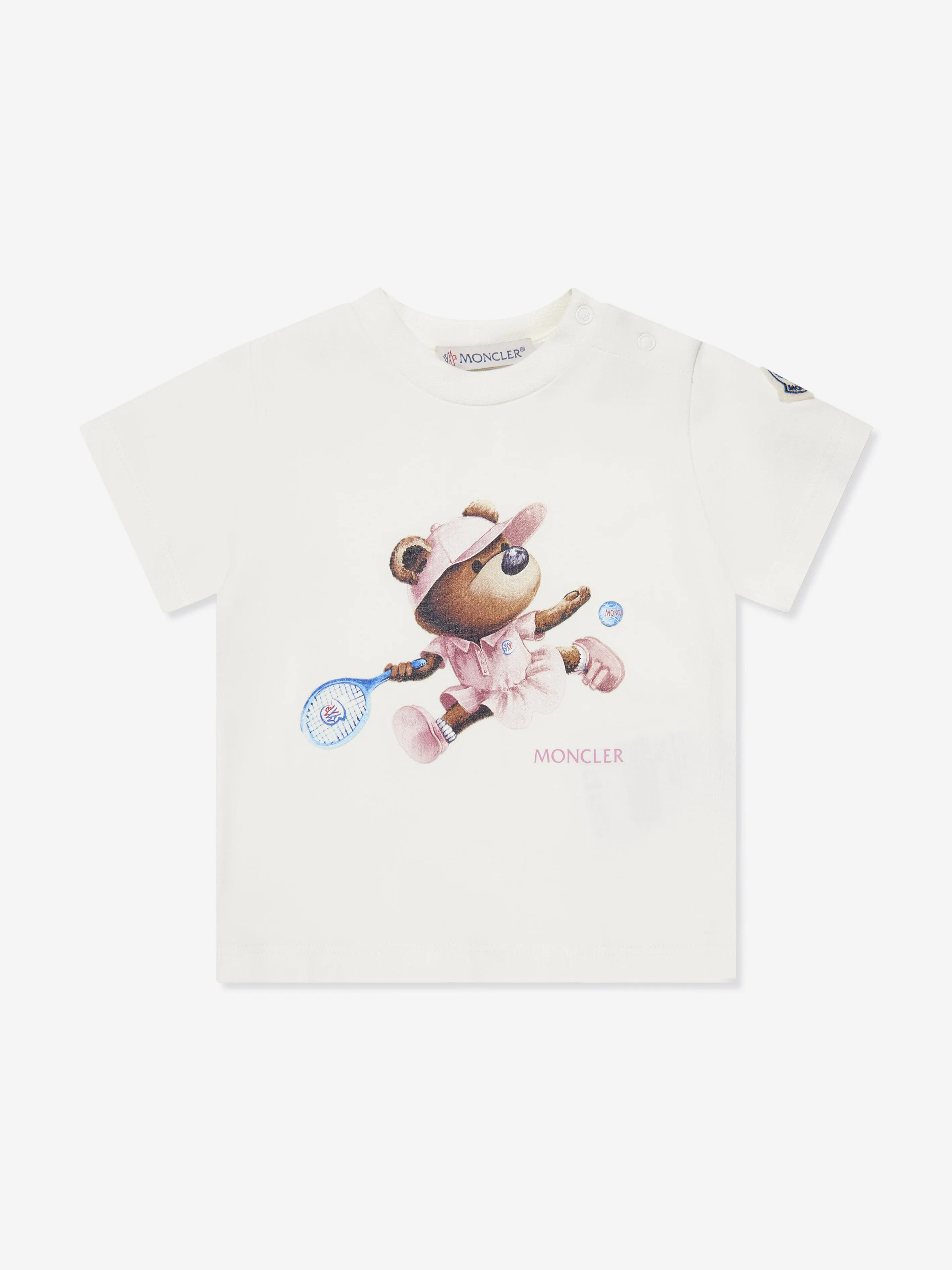 Moncler Enfant Baby Girls Tennis Bear T-Shirt in White