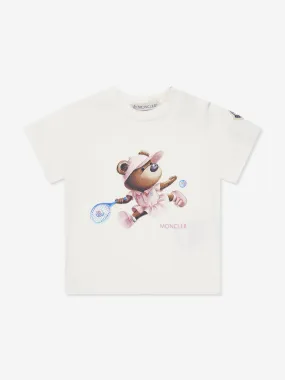 Moncler Enfant Baby Girls Tennis Bear T-Shirt in White