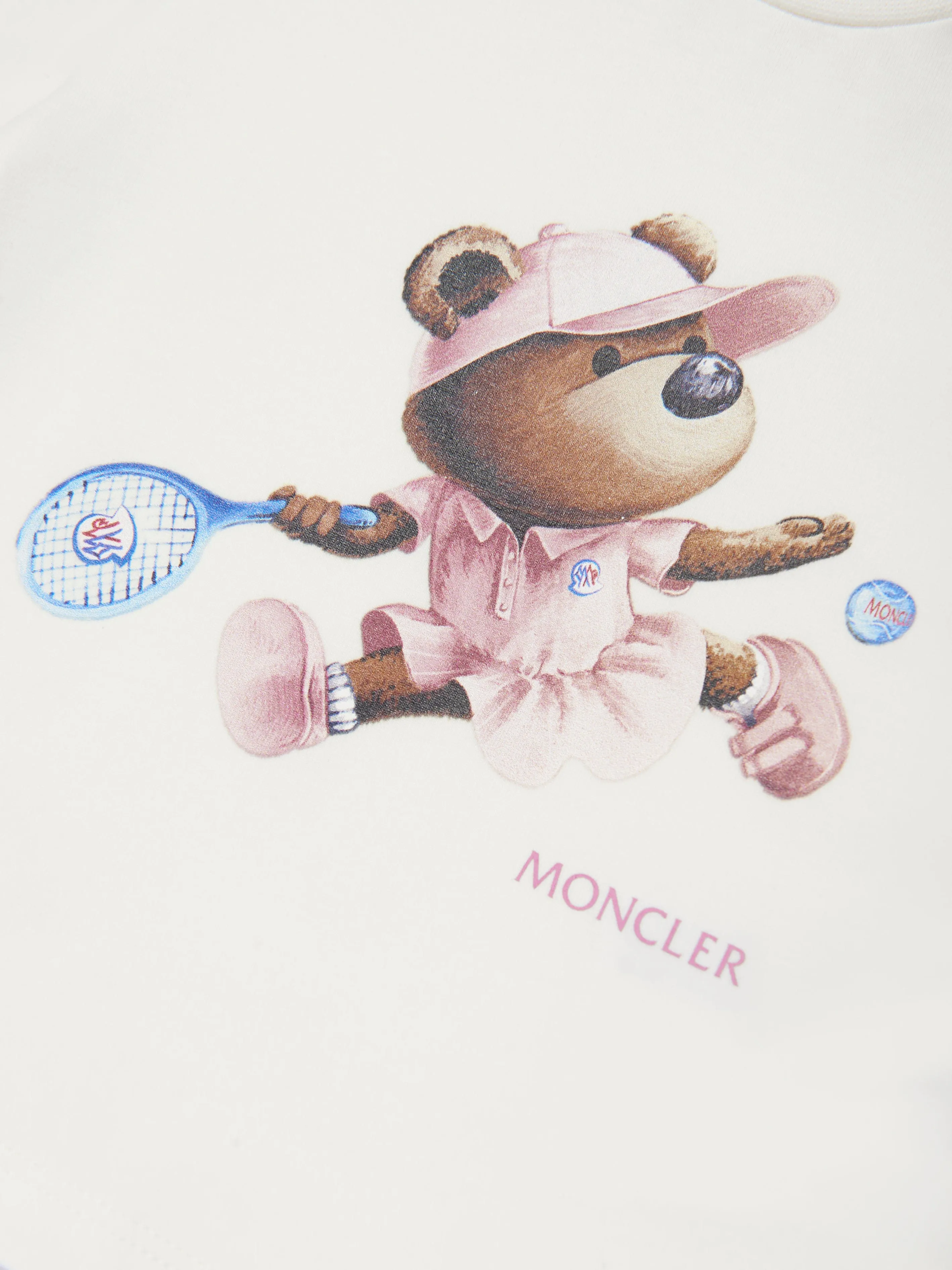 Moncler Enfant Baby Girls Tennis Bear T-Shirt in White