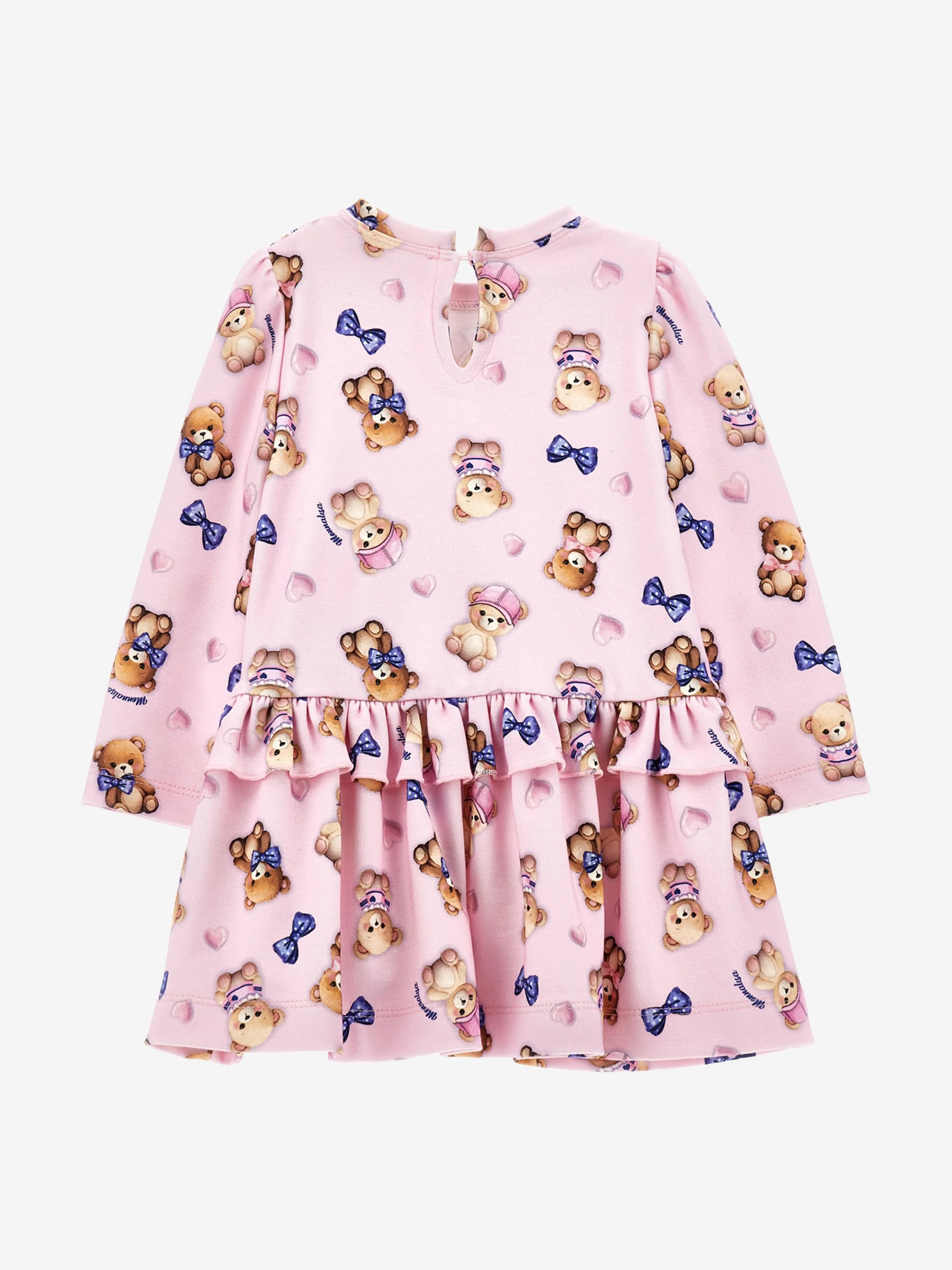 Monnalisa Baby Girls Bear Milano Dress in Pink